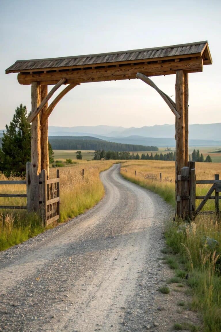 image0 ranch driveway entrance ideas gb frame your arrival with grand timber b